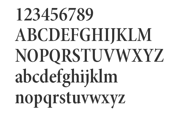 Скачать шрифт Minion Pro SmBd Cond Subh