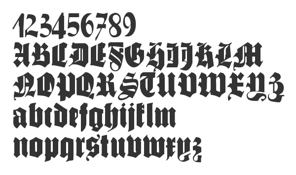 Скачать шрифт SchmaleGotischMK Regular