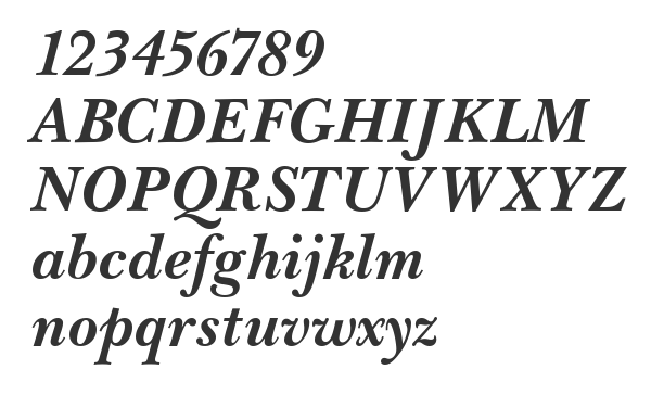 Скачать шрифт Baskerville Handcut BOLDITALIC