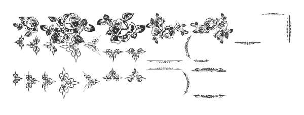 Скачать шрифт Eutemia Ornaments Regular