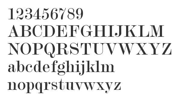 Скачать шрифт Modern20 BT Roman