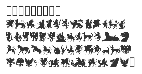 Скачать шрифт SL Mythological Silhouettes Regular