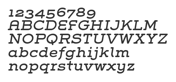 Скачать шрифт Grover Slab Italic
