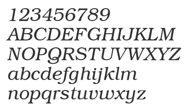 Скачать шрифт BookmanITC Lt BT Light Italic