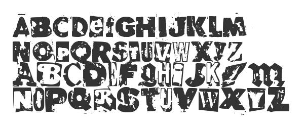 Скачать шрифт RvD_GLUED Regular