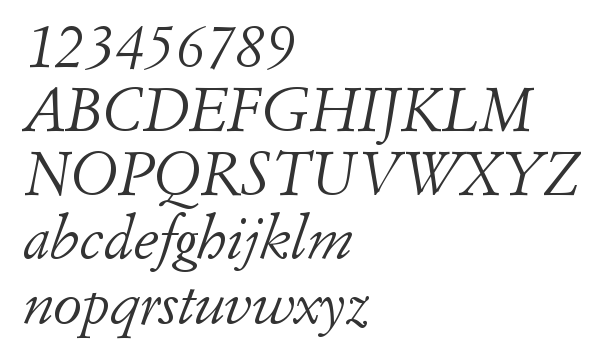 Скачать шрифт ItalianGarmnd BT Italic