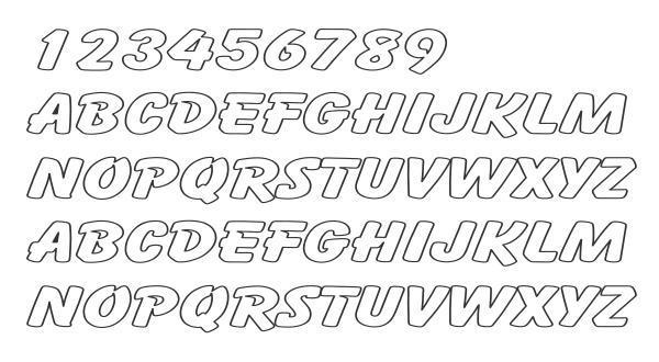 Скачать шрифт Cartoon Hollow Expanded Regular