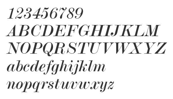 Скачать шрифт Modern20 BT Italic