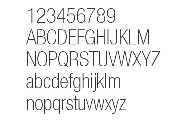 Скачать шрифт HelveticaNeue LT 37 ThinCn Regular