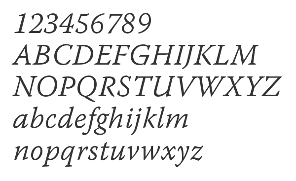 Скачать шрифт Warnock Pro Light Caption Italic