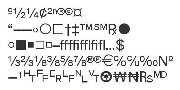 Скачать шрифт WP TypographicSymbols Regular