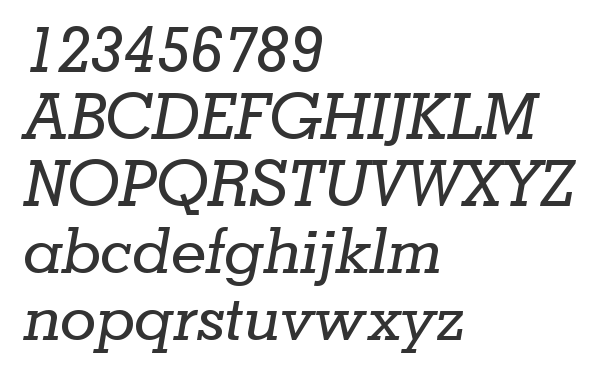 Скачать шрифт GeoSlab703 Md BT Medium Italic