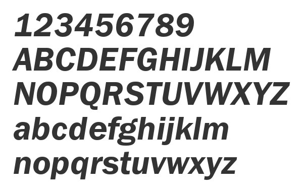 Скачать шрифт FranklinGothicDemiC Italic