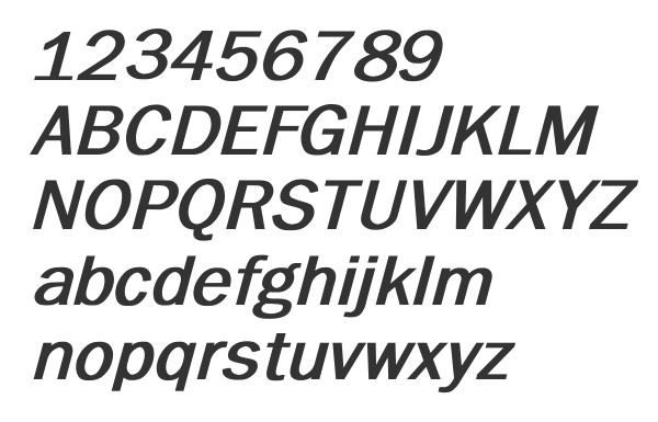 Скачать шрифт FranklinGothic Bold Italic