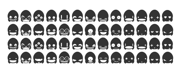 Скачать шрифт Ghost Smileys Regular