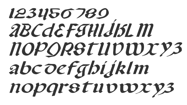 Скачать шрифт Valerius Expanded Italic Expanded