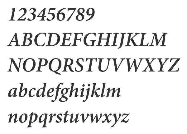 Скачать шрифт Minion Pro SmBd Italic