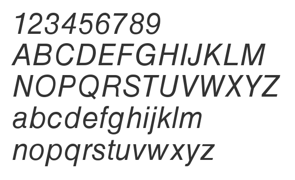 Скачать шрифт HelveticaCyr Upright Italic