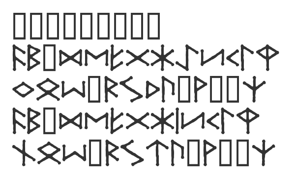 Скачать шрифт Ice-egg Futhark Runes Regular