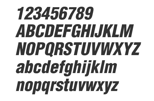 Скачать шрифт Helvetica LT CondensedBlack Italic