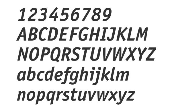 Скачать шрифт OfficinaSansC Bold Italic