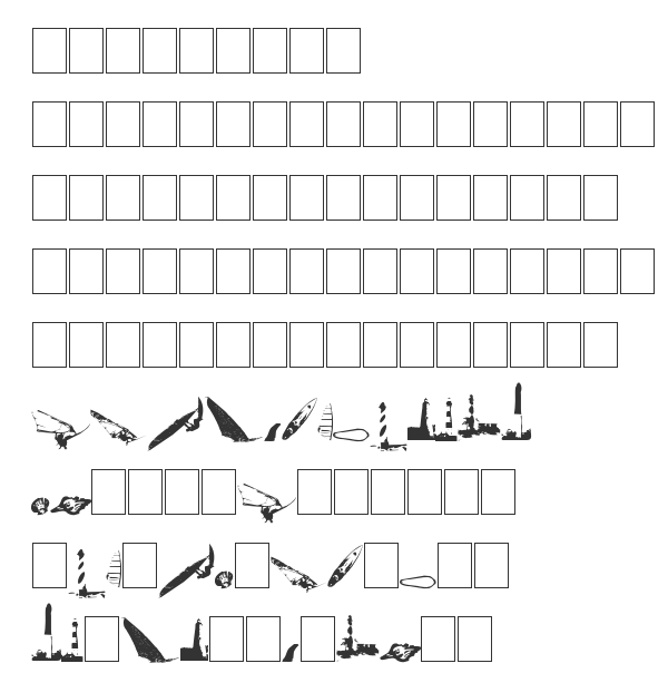 Скачать шрифт Surf Bat (Windsurfing Dingbats)