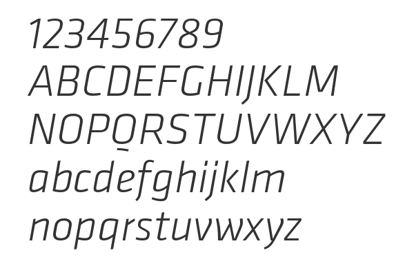 Скачать шрифт Klavika Light Italic