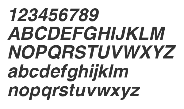 Скачать шрифт Helios Bold Italic