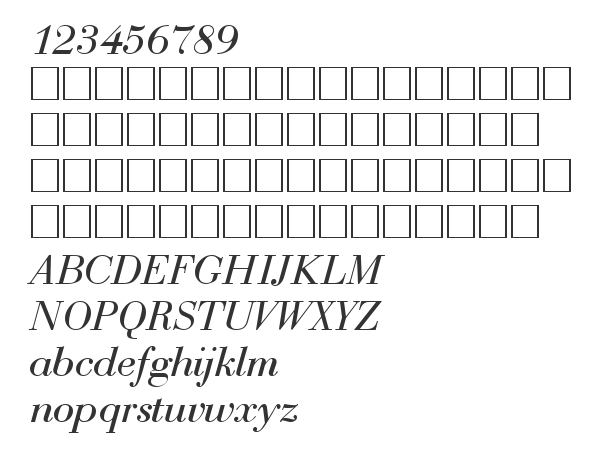 Скачать шрифт Bodoni-DTC Italic