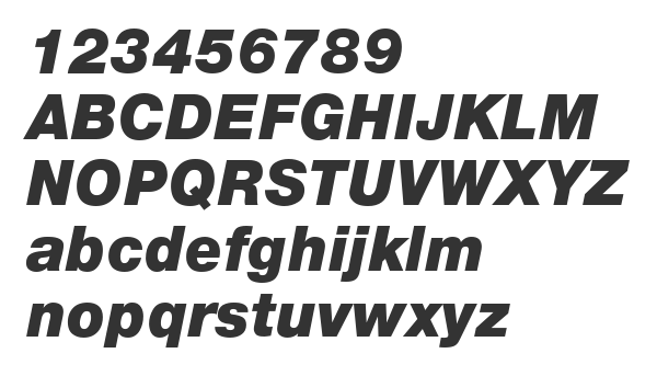 Скачать шрифт HelveticaNeue LT 95 Black Italic