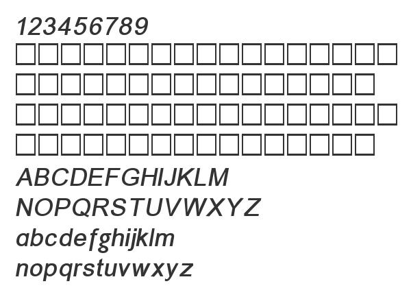 Скачать шрифт ER Univers 1251 Italic