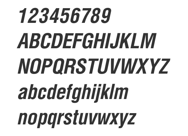 Скачать шрифт HeliosCond Bold Italic