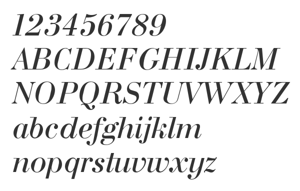 Скачать шрифт BodoniC Italic