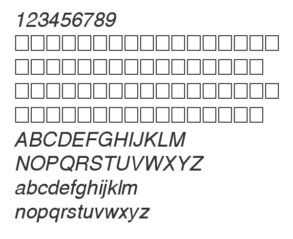 Скачать шрифт Helvetica Oblique