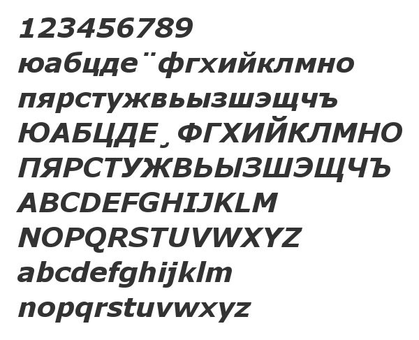 Скачать шрифт Verdana KOI8 Bold Italic