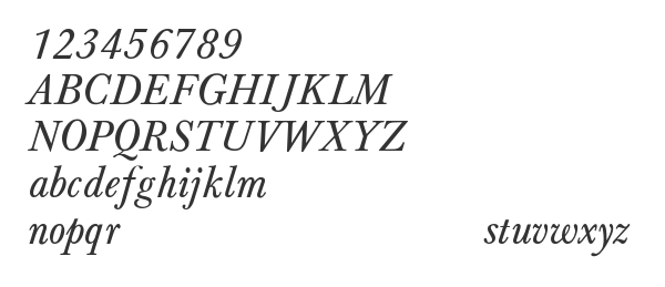 Скачать шрифт Bartholomew-Normal-Italic Regular