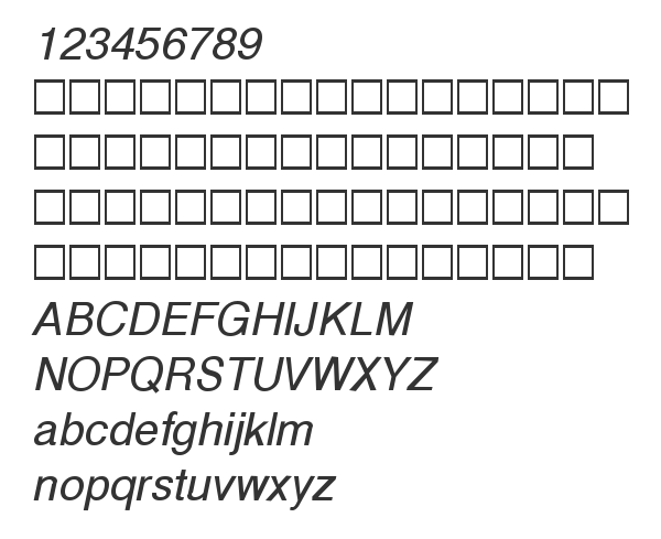 Скачать шрифт Cyrvetica Oblique