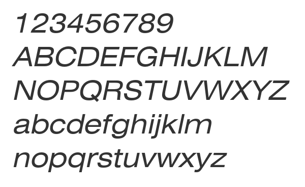 Скачать шрифт HeliosExt Italic