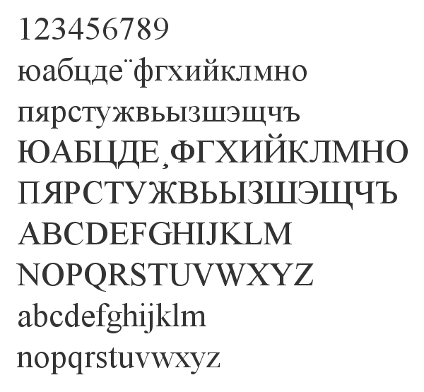 Скачать шрифт Times New Roman KOI8 Regular