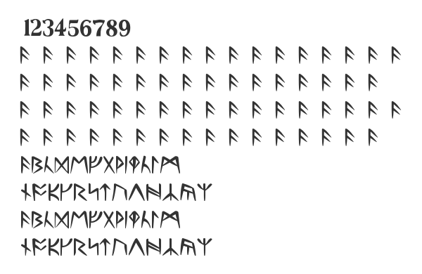 Скачать шрифт Ultima Runes -- ALL CAPS Regular