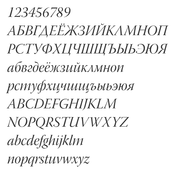 Скачать шрифт Warnock Pro Display Italic