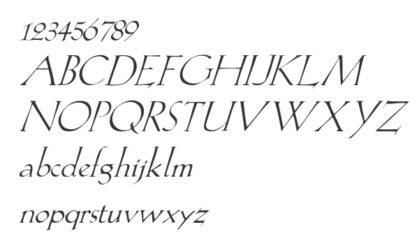 Скачать шрифт Lilith-Italic Regular