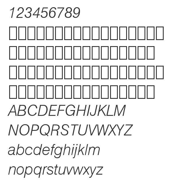 Скачать шрифт Swis721 Lt BT Light Italic