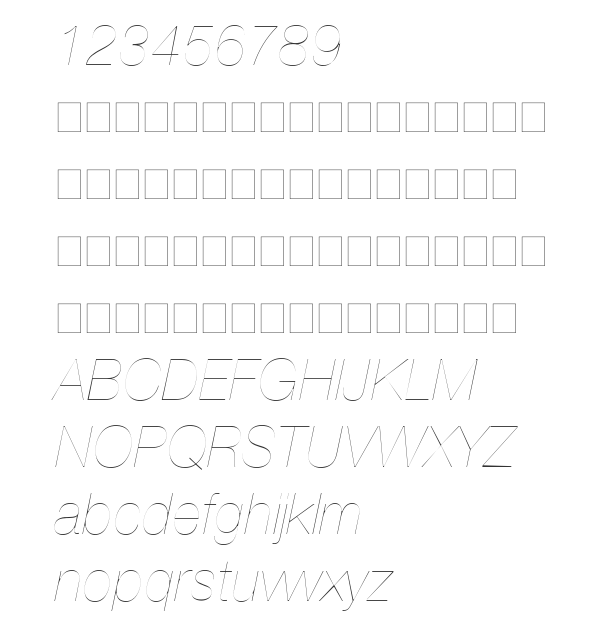 Скачать шрифт HelveticaNeue LT 25 UltLight Italic