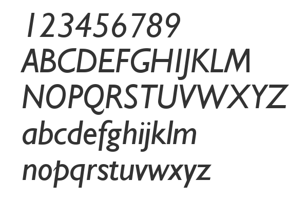 Скачать шрифт Gill Sans MT Italic