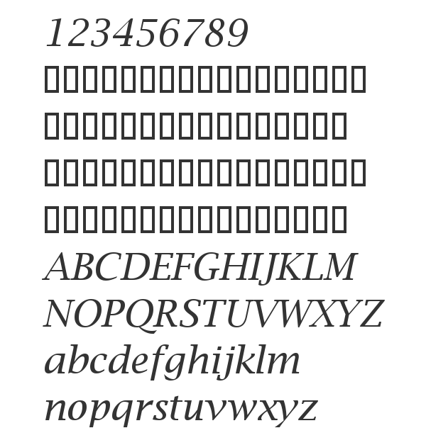 Скачать шрифт Lucida Bright Italic