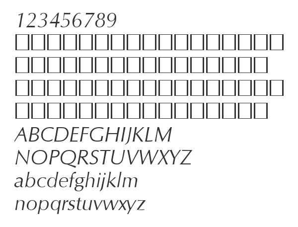 Скачать шрифт Optimum Italic