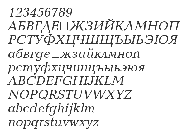 Скачать шрифт UkrainianBaltica Italic