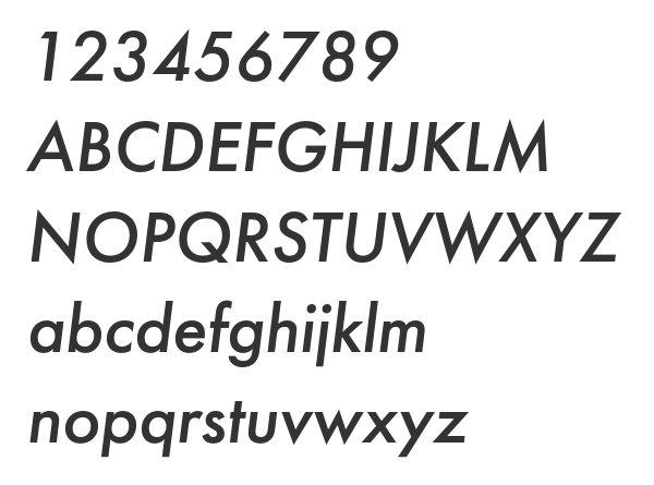 Скачать шрифт FuturisC Italic