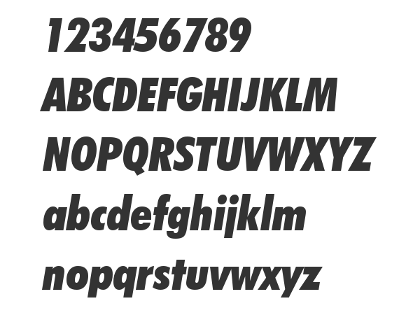 Скачать шрифт Futura XBlkCnIt BT Extra Black Italic